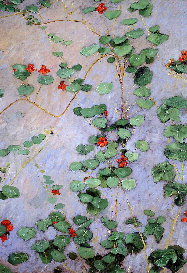 Gustave Caillebotte Nasturtiums - Hand Painted Oil Painting