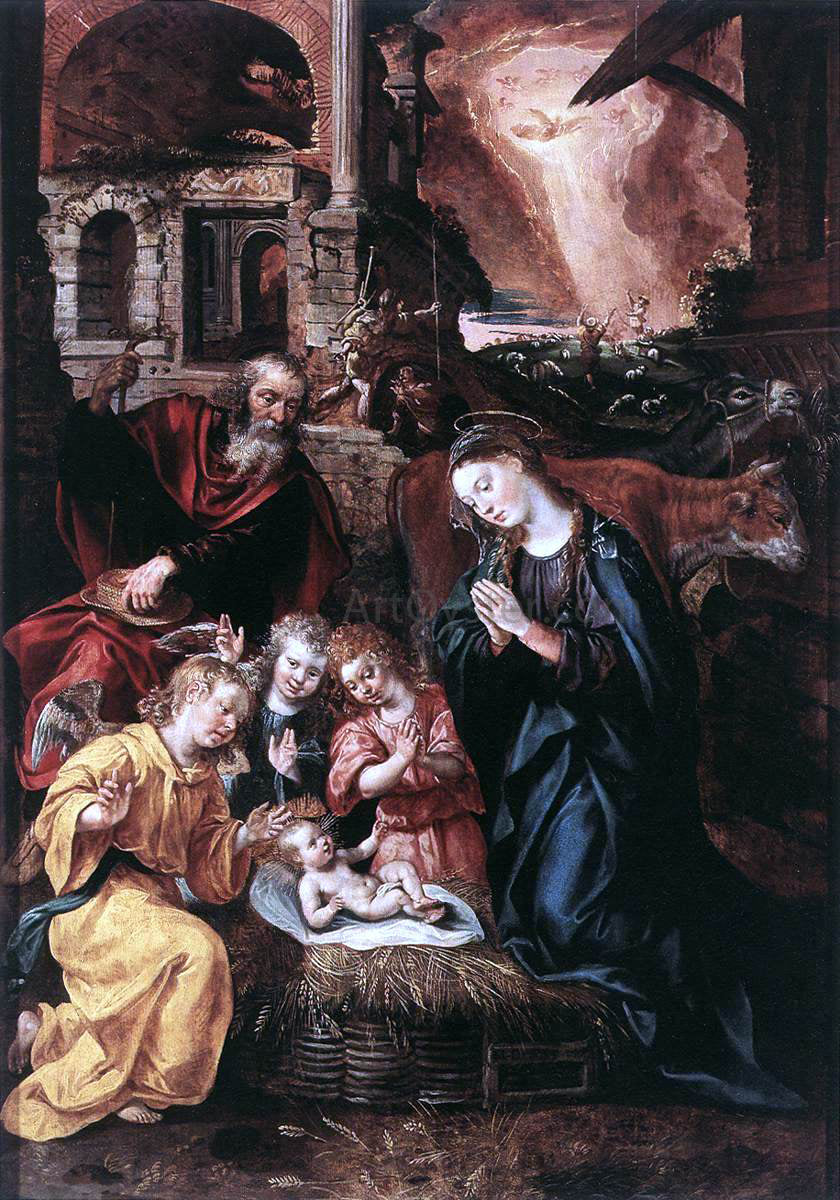 Marten De Vos Nativity - Hand Painted Oil Painting