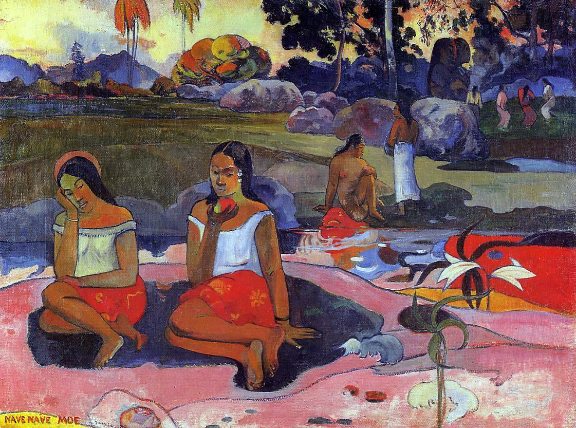 Paul Gauguin Nave Nave Moe (also known as Delightful Drowsiness) - Hand Painted Oil Painting