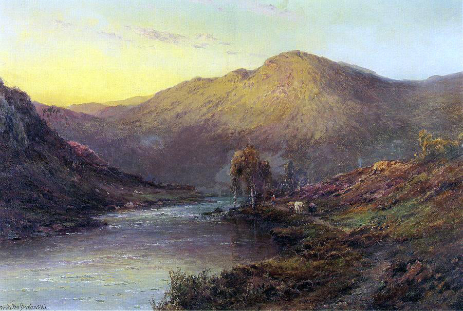 Senior Alfred De Breanski Near Dunkeld - Hand Painted Oil Painting