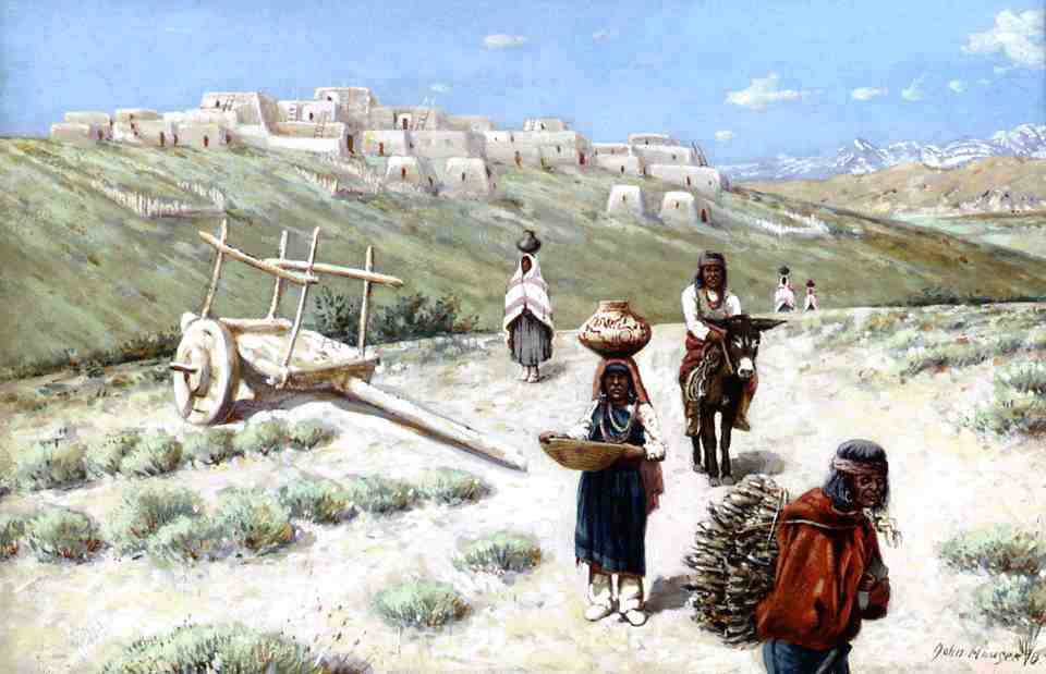 John Hauser Near Laguna Pueblo - Hand Painted Oil Painting