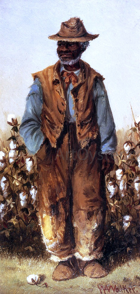  William Aiken Walker Negro Man in Cotton Field - Hand Painted Oil Painting