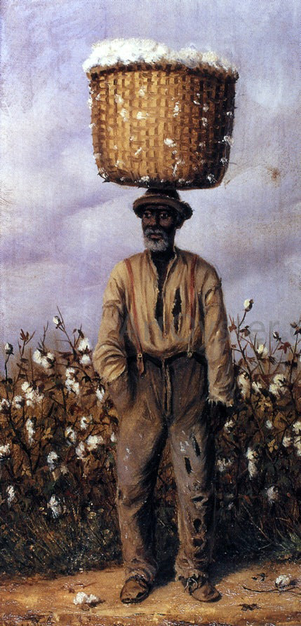 William Aiken Walker Negro Man with Cotton Basket on Head - Hand Painted Oil Painting