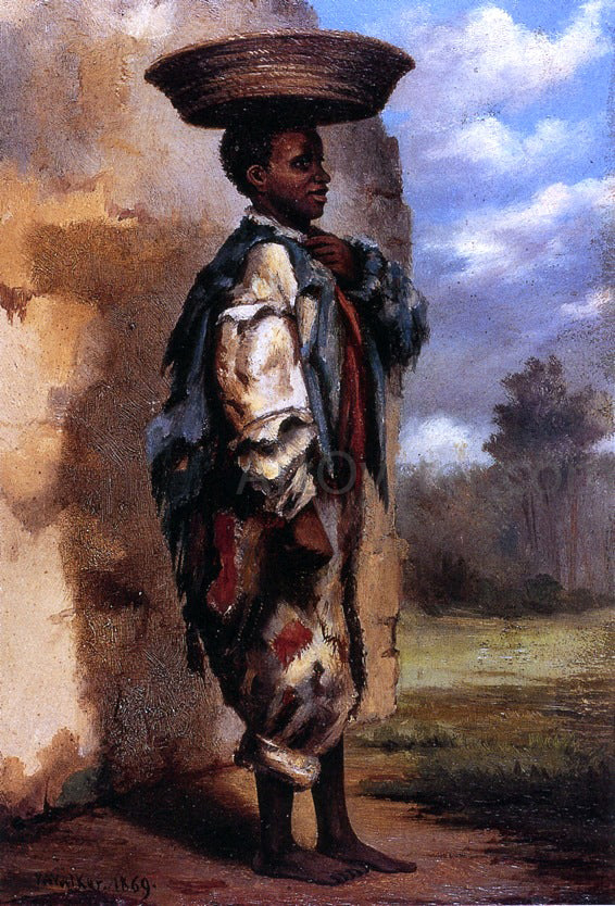William Aiken Walker Negro Youth with Basket on Head (Cuba) - Hand Painted Oil Painting