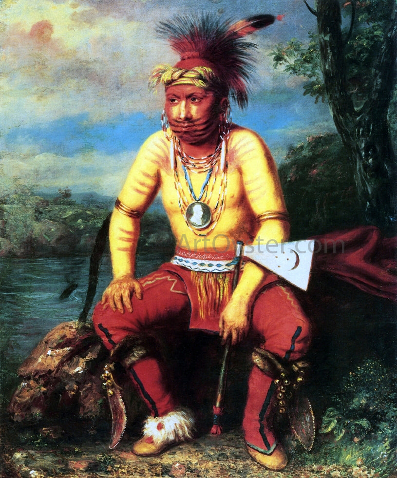  Charles Bird King Nesouaquoit (Bear in the Fork of a Tree), A Fox Chief - Hand Painted Oil Painting