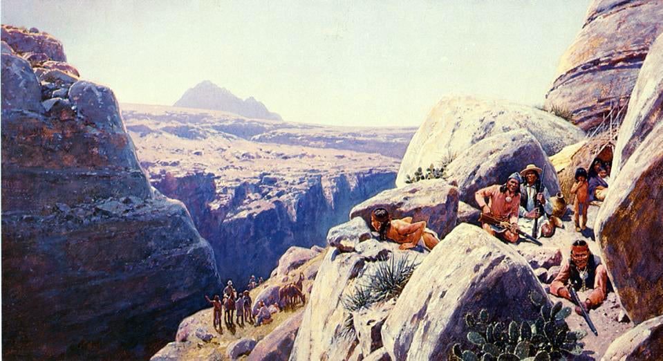 Henry F Farney Nest of Rattlesnakes - Hand Painted Oil Painting