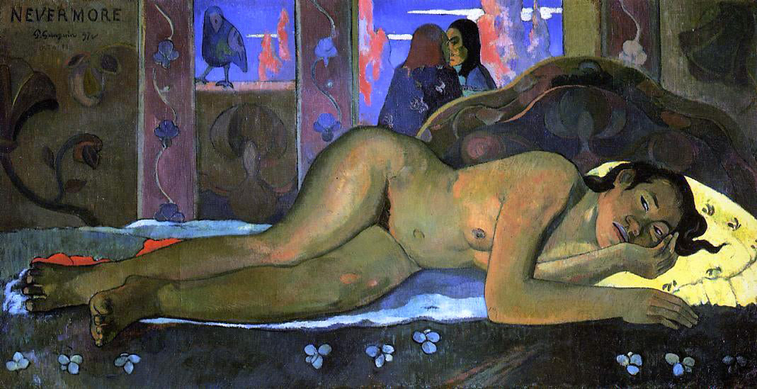  Paul Gauguin Nevermore, Oh Tahiti - Hand Painted Oil Painting