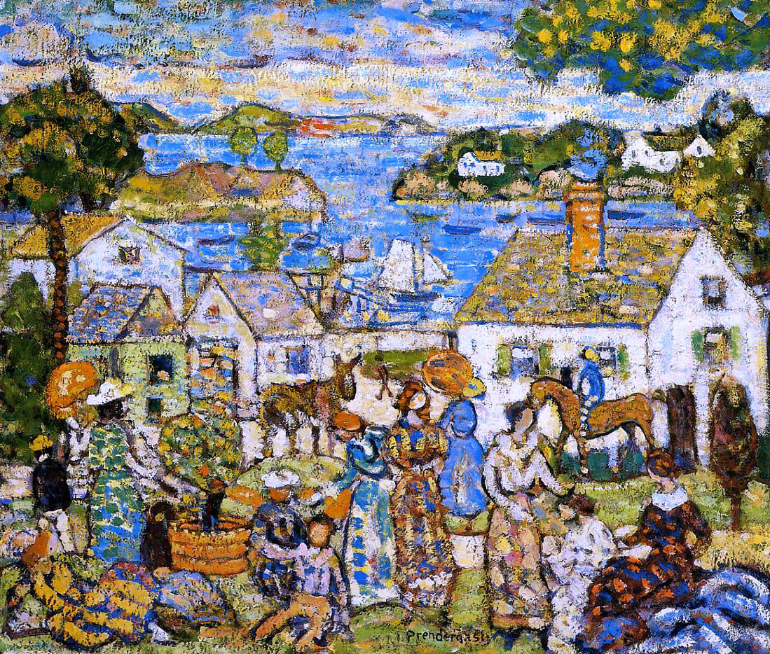 Maurice Prendergast New England Harbor - Hand Painted Oil Painting