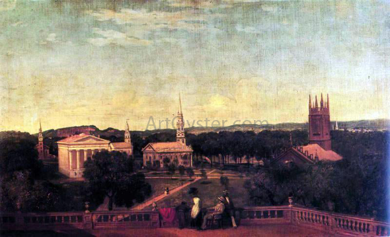 Thomas P Rossiter New Haven Green - Hand Painted Oil Painting
