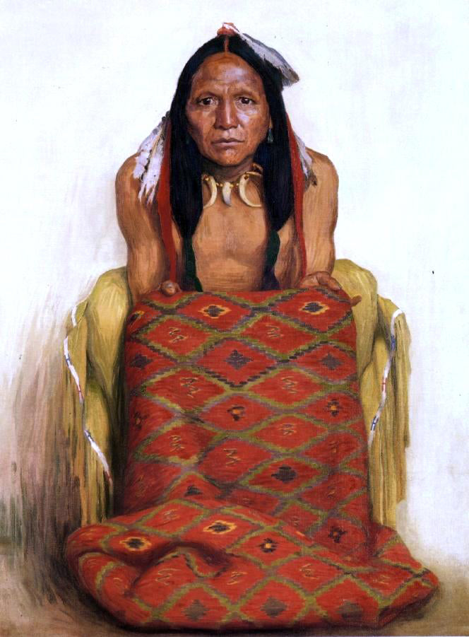 E Irving Couse New Rug - Hand Painted Oil Painting