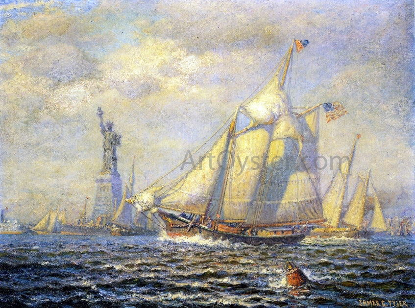 James Gale Tyler New York Harbor - Hand Painted Oil Painting