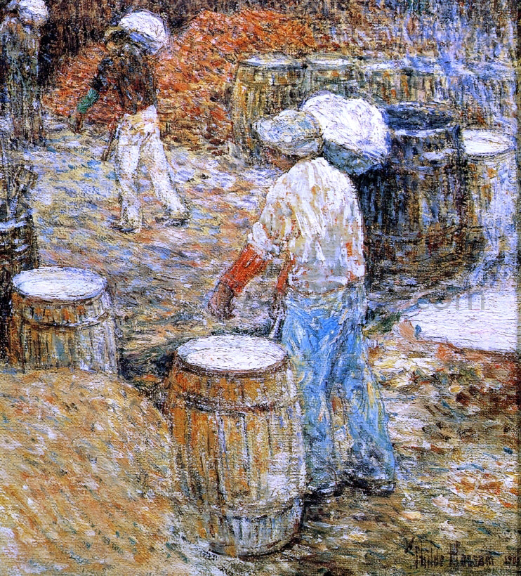 Frederick Childe Hassam New York Hod Carriers - Hand Painted Oil Painting