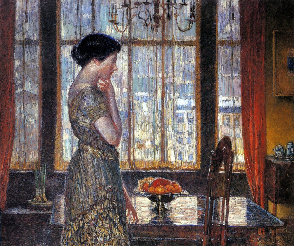 Frederick Childe Hassam New York Winter Window - Hand Painted Oil Painting