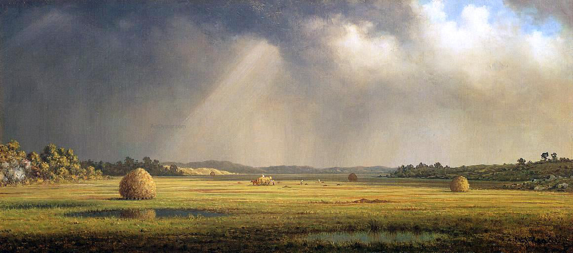 Martin Johnson Heade Newburyport Meadows - Hand Painted Oil Painting