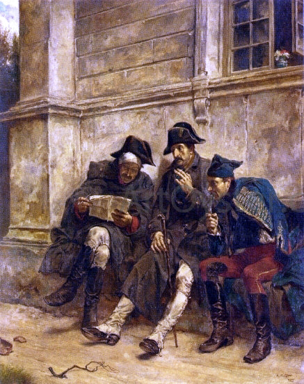 Andrew Garrick Gow News from the Front - Hand Painted Oil Painting