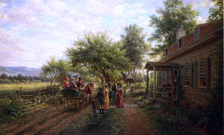 Edward Lamson Henry News of the War of 1812 - Hand Painted Oil Painting