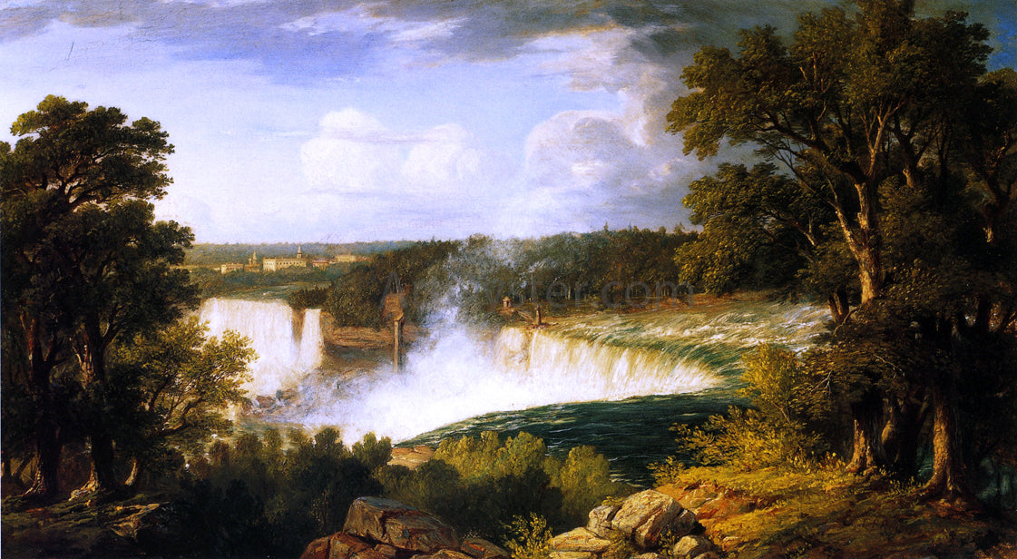 Thomas P Rossiter Niagara Falls - Hand Painted Oil Painting