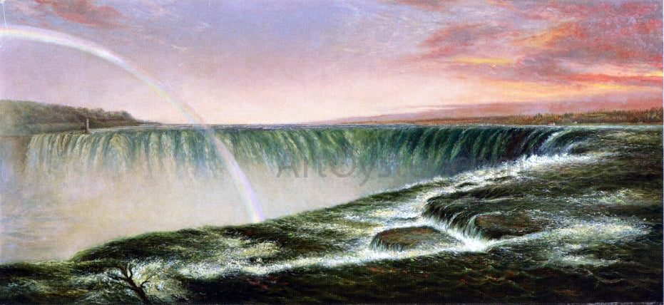 George Loring Brown Niagara Falls at Sunset - Hand Painted Oil Painting