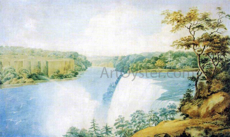  Charles Fraser Niagara Falls from Goat Island Looking toward Prospect Point - Hand Painted Oil Painting