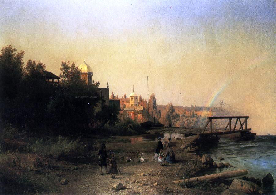 Herman Herzog Niagara from the Museum, the Brink of the Horseshoe - Hand Painted Oil Painting