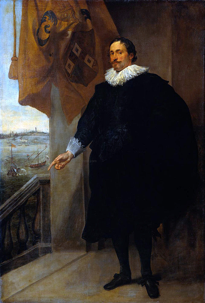 Sir Antony Van Dyck Nicolaes van der Borght, Merchant of Antwerp - Hand Painted Oil Painting
