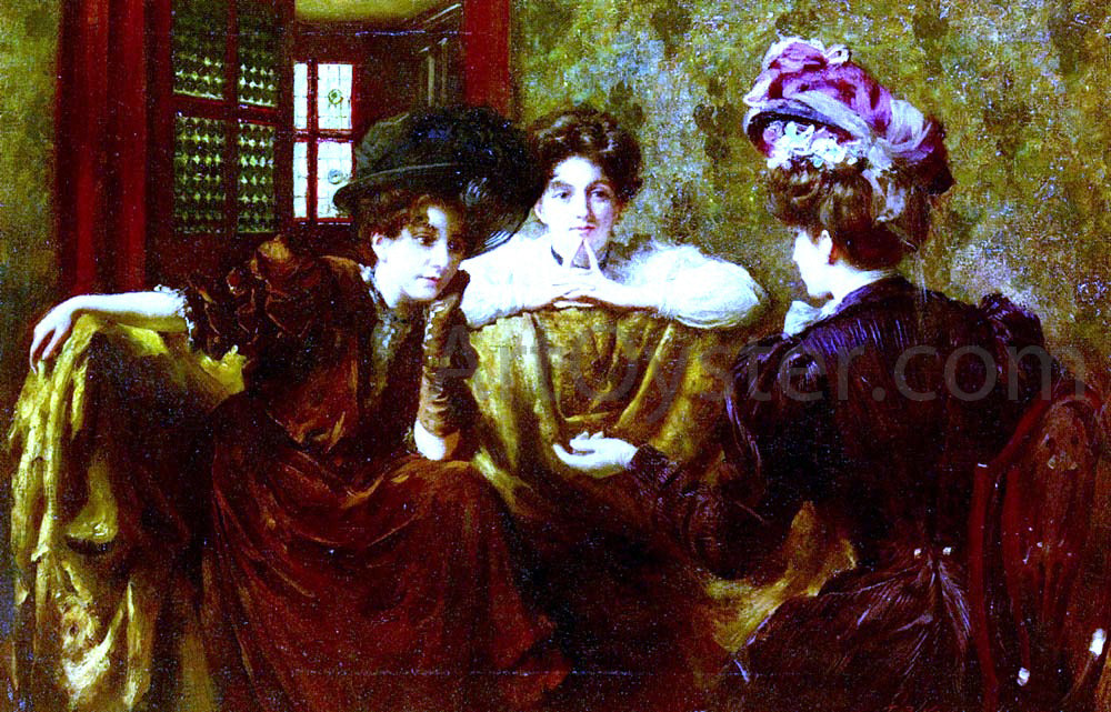 Thomas Benjamin Kennington No! Gossip - Hand Painted Oil Painting