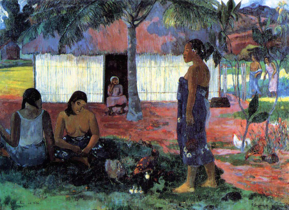 Paul Gauguin No te aha oe Riri? (also known as Why are You Angry?) - Hand Painted Oil Painting