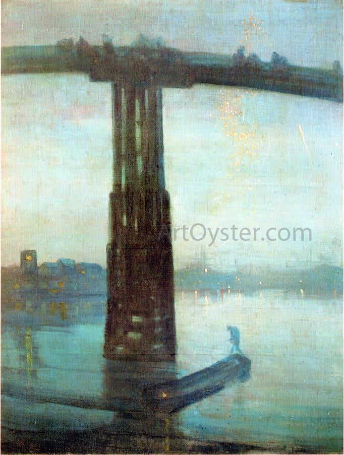 James McNeill Whistler Nocturne: Blue and Gold - Old Battersea Bridge - Hand Painted Oil Painting