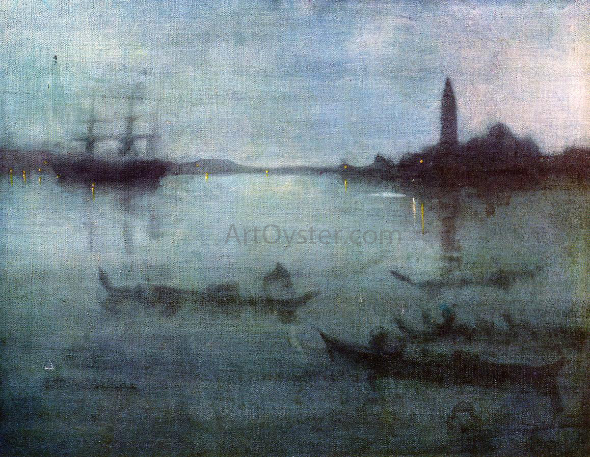 James McNeill Whistler Nocturne in Blue and Silver: The Lagoon, Venice - Hand Painted Oil Painting