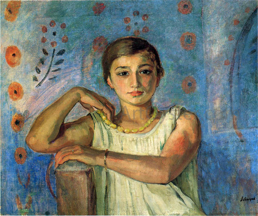 Henri Lebasque Nono in a Yellow Necklace - Hand Painted Oil Painting
