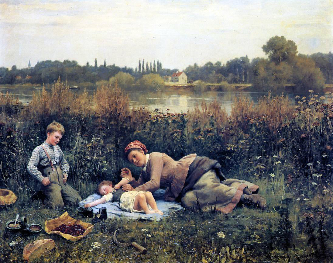 Daniel Ridgway Knight Noonday Repast - Hand Painted Oil Painting