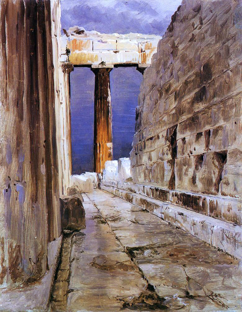 Frederic Edwin Church North Peristyle, Parthenon, Athens - Hand Painted Oil Painting