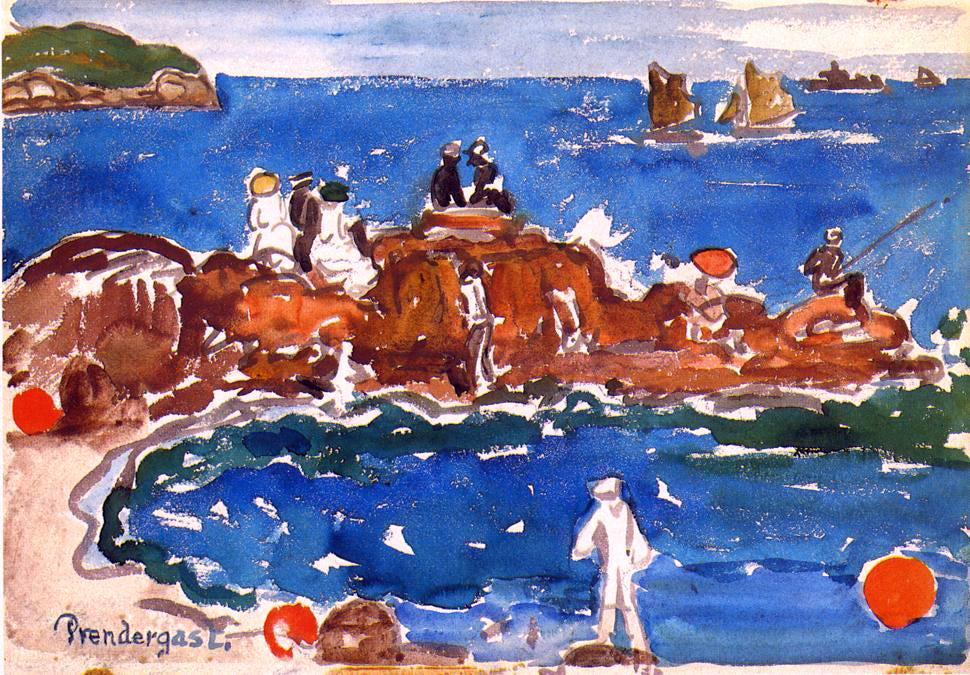 Maurice Prendergast North Shore #3, Massachusetts - Hand Painted Oil Painting