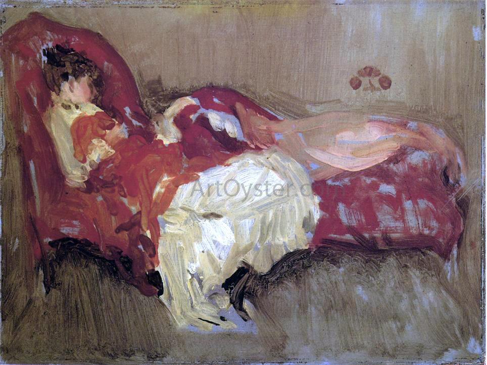 James McNeill Whistler A Note in Red: The Siesta - Hand Painted Oil Painting