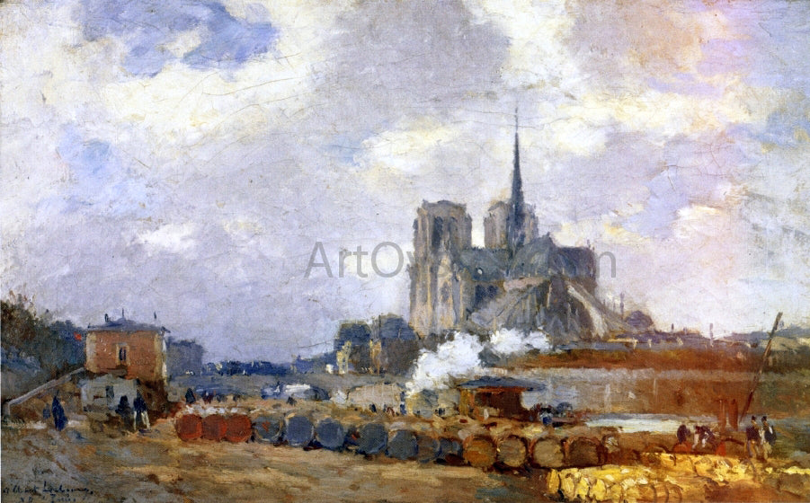  Albert Lebourg Notre Dame de Paris, View from the Quai de la Tournelle - Hand Painted Oil Painting