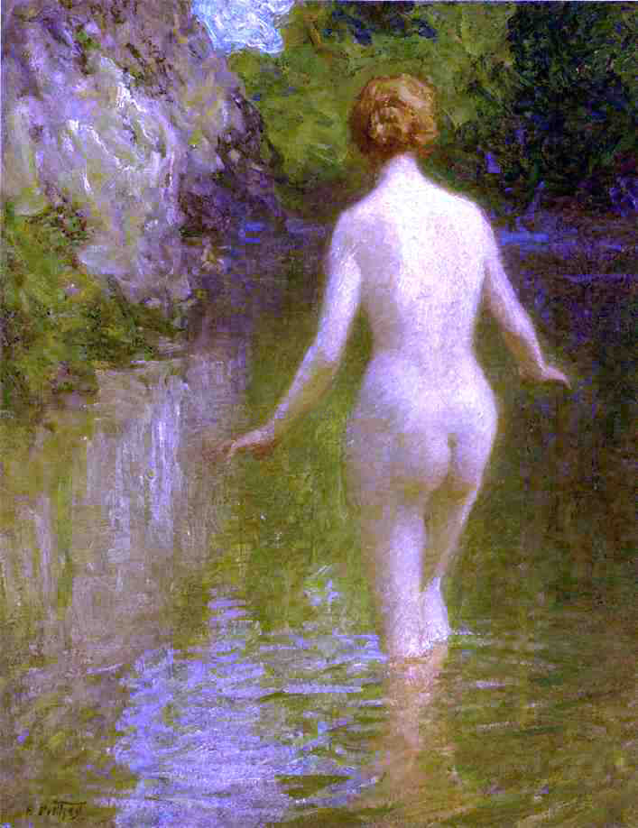 Edward Potthast Nude - Hand Painted Oil Painting