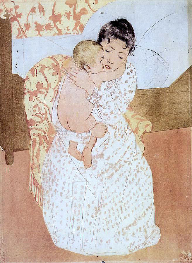 Mary Cassatt Nude Child - Hand Painted Oil Painting