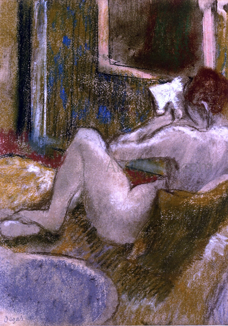 Edgar Degas Nude from the Rear, Reading - Hand Painted Oil Painting