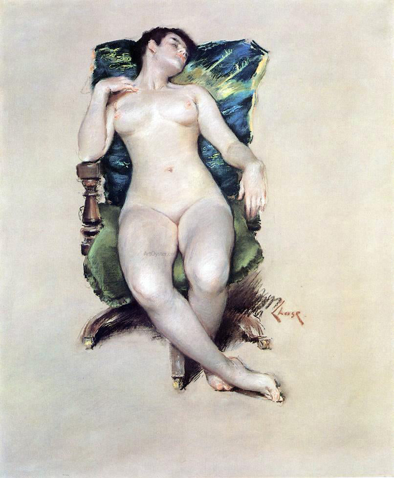 William Merritt Chase A Nude Resting - Hand Painted Oil Painting