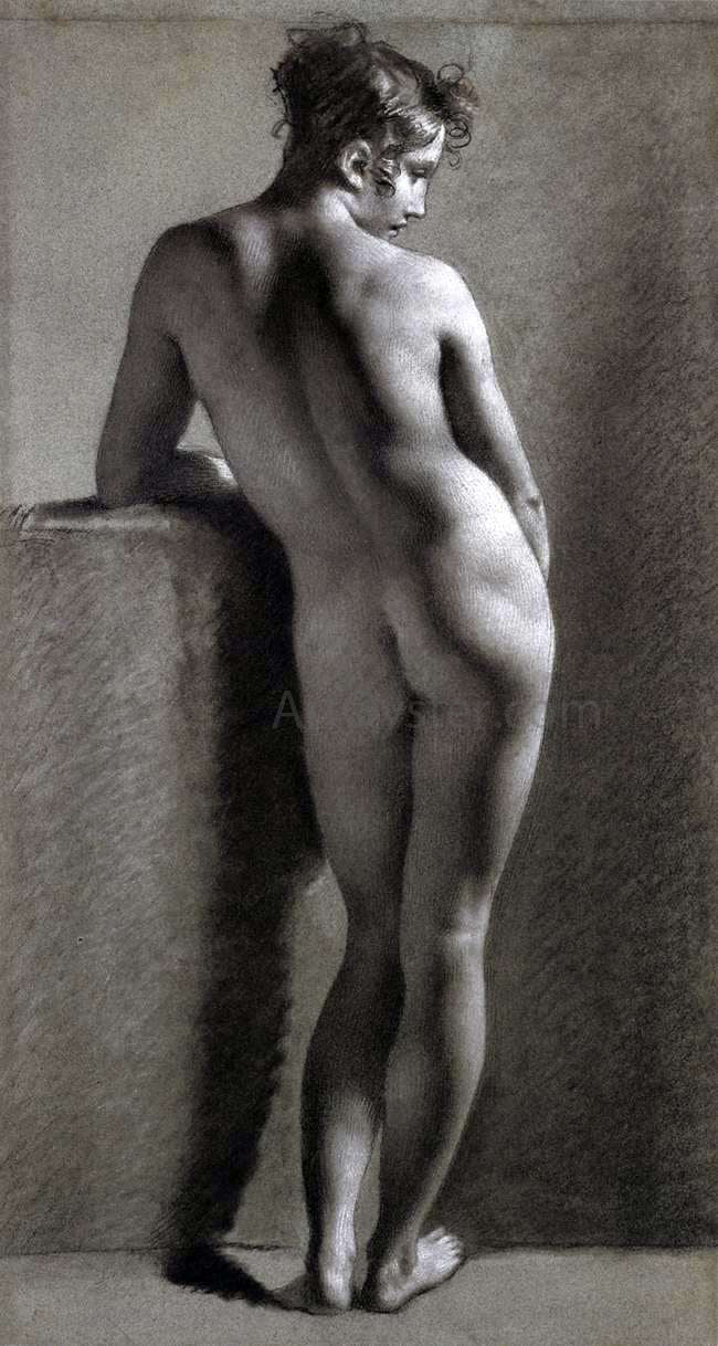  Pierre Paul Prudhon A Nude Viewed from Behind - Hand Painted Oil Painting