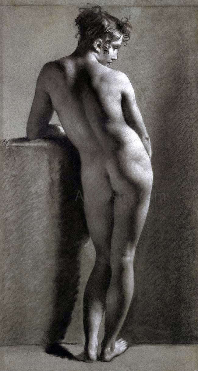 Pierre Paul Prudhon A Nude Viewed from Behind - Hand Painted Oil Painting