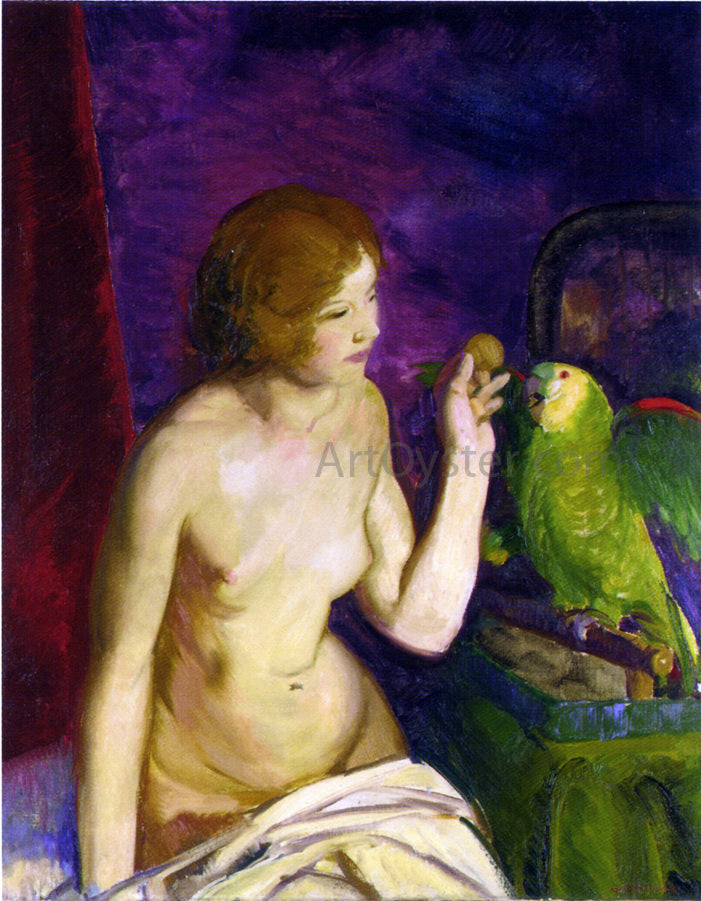 George Wesley Bellows A Nude with a Parrot - Hand Painted Oil Painting
