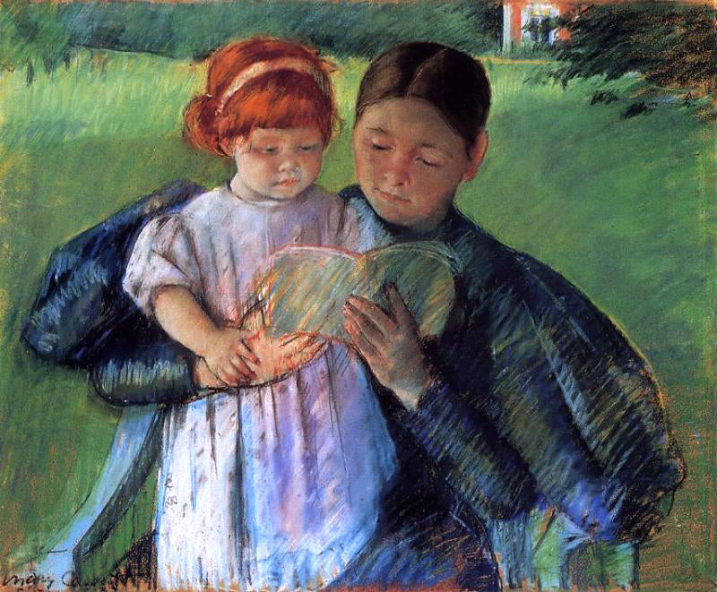 Mary Cassatt Nurse Reading to a Little Girl - Hand Painted Oil Painting