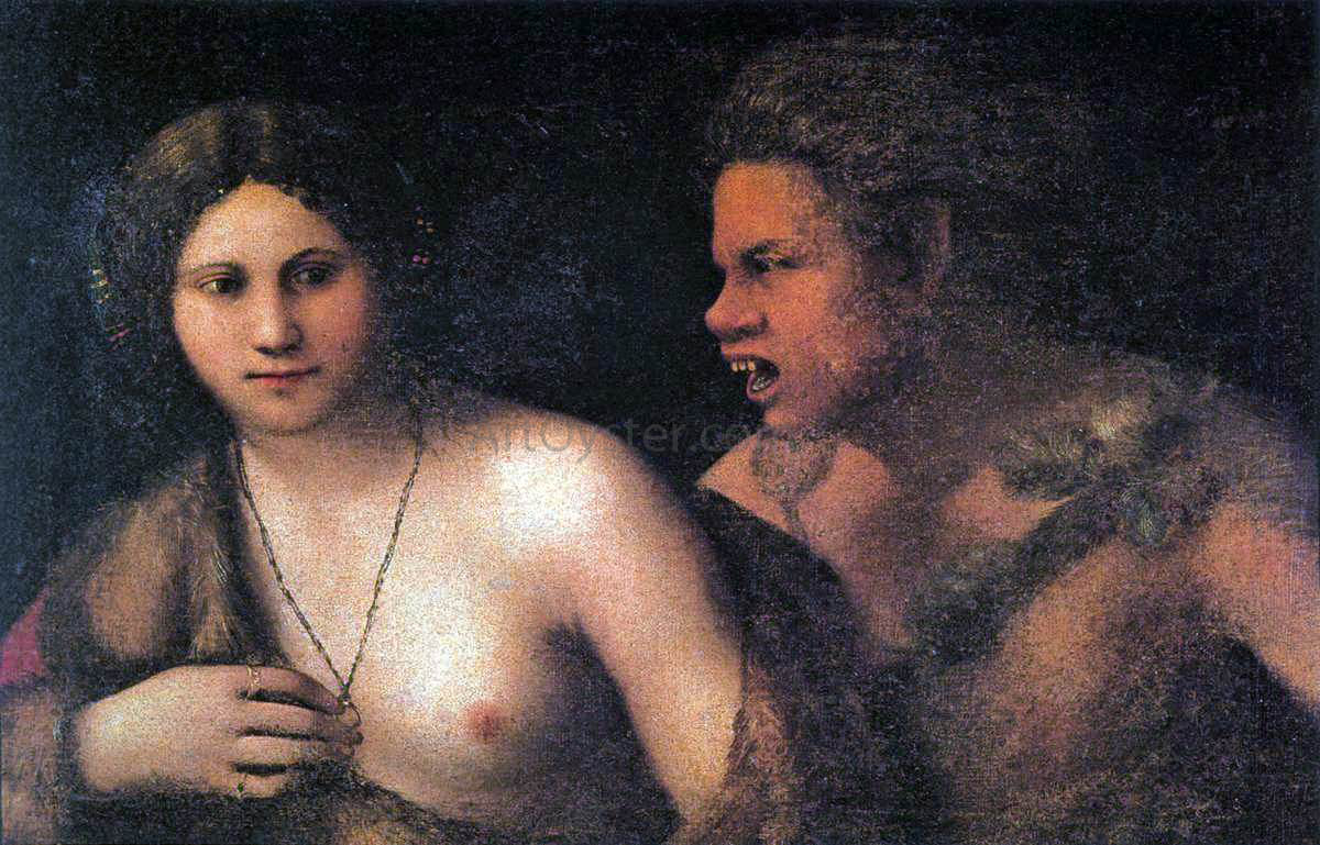 Dosso Dossi Nymph and Satyr - Hand Painted Oil Painting