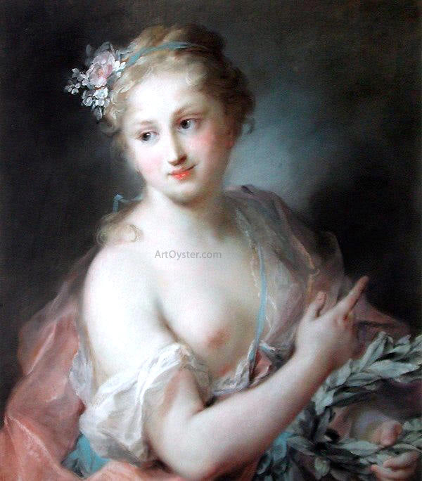 Rosalba Carriera Nymph from Apollo's Retinue - Hand Painted Oil Painting