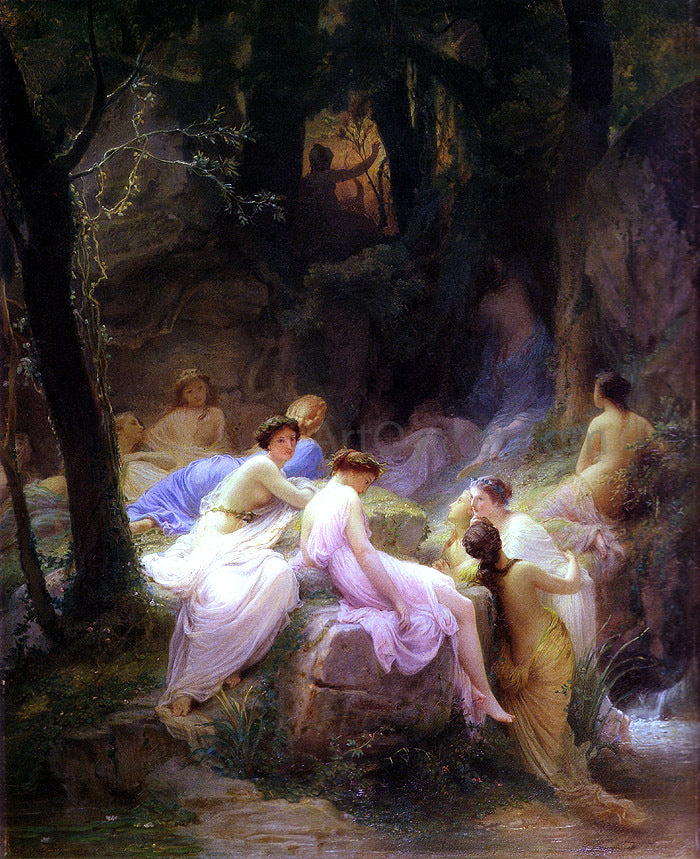 Charles Francois Jalabert Nymphs Listening to the Songs of Orpheus - Hand Painted Oil Painting