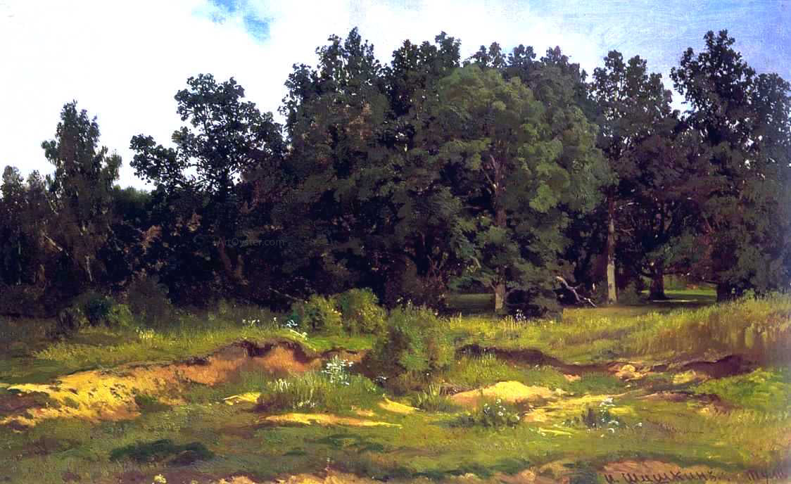 Ivan Ivanovich Shishkin Oak Grove in a Muzzy Day - Hand Painted Oil Painting