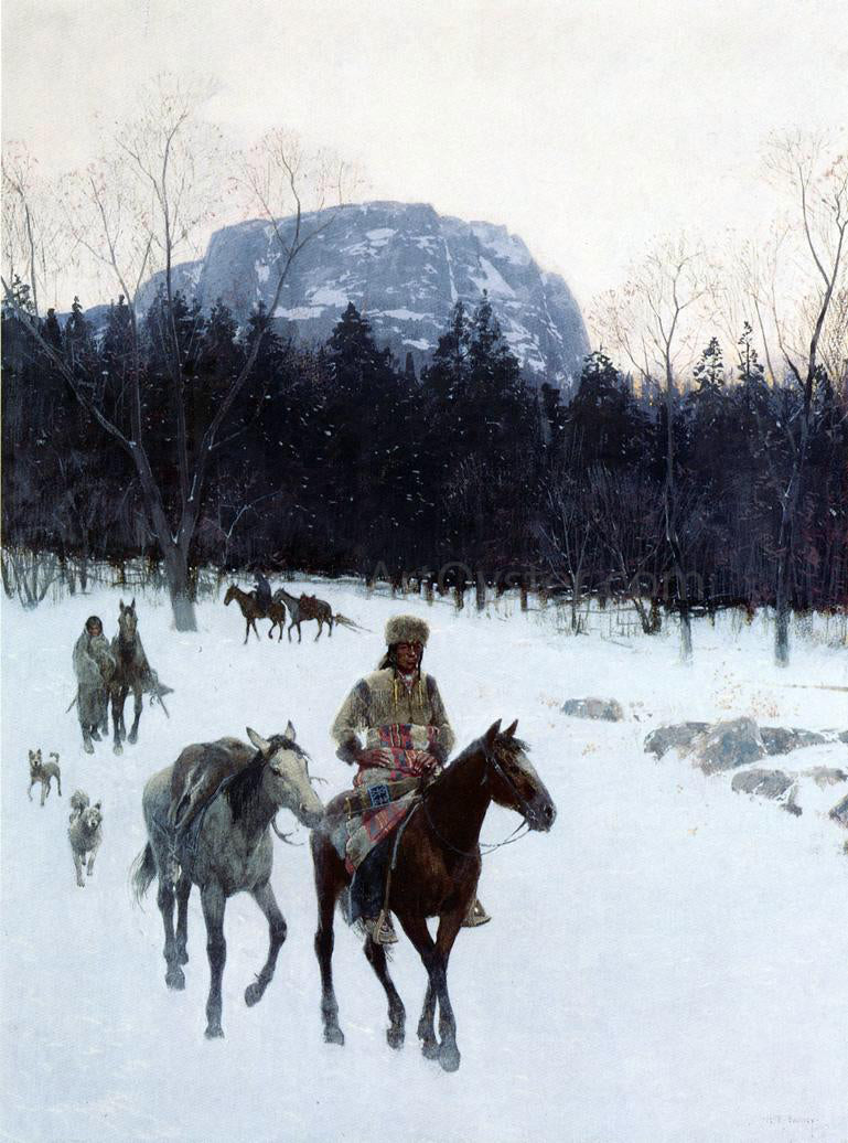 Henry F Farney Obsidian Mountain in The Yellowstone - Hand Painted Oil Painting