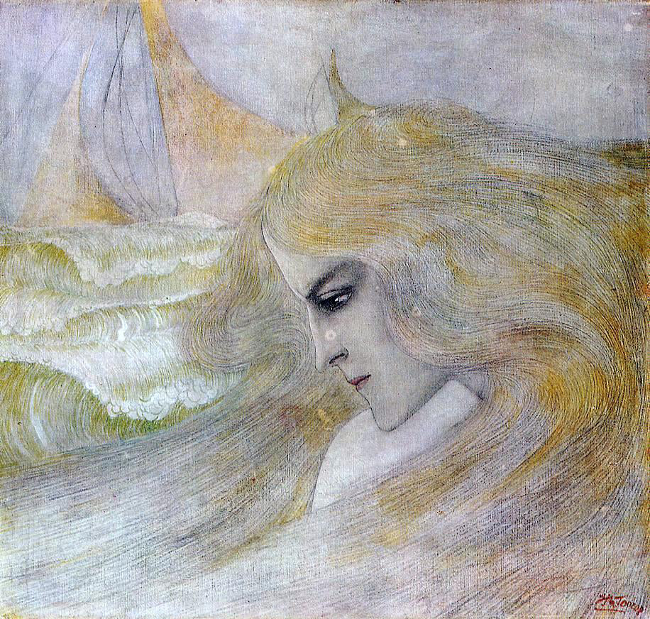 Jan Toorop Oceanide - Hand Painted Oil Painting
