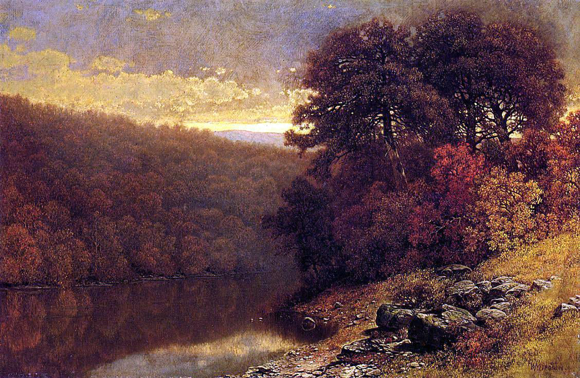  William Mason Brown October on Great Otter Creek, Vermont - Hand Painted Oil Painting